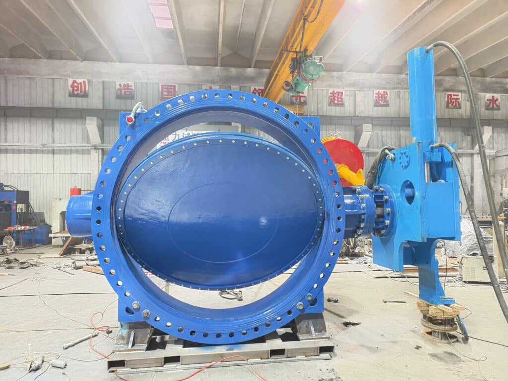 DN2500 hydraulic check butterfly valve